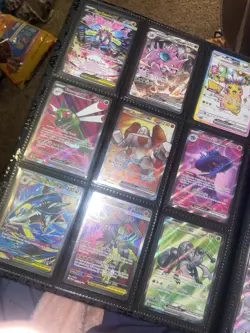 Pokemon TCG Card Lot in Lucario Binder Holo/Foil Full Art/Ex 600$ value - Image 5