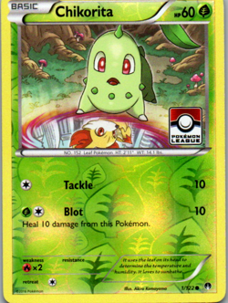 Chikorita - 1/122 (Pokemon League) Promo League & Championship Cards 001/122 LP - Image 1