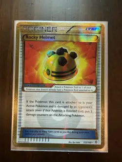 Pokemon Rocky Helmet 153/149 Secret Rare Holo Trainer Boundaries Crossed Card - Image 1