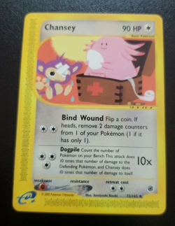 Chansey 2002 E-reader Expedition 72/165 Uncommon Vintage Pokemon TCG Card - Image 1