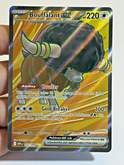 Bouffalant ex Full Art 162/086 SV White Flare Pokemon Card TCG NM - Image 3