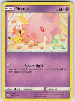 Munna 88/236 Common Unified Minds Pokemon Moderately Played - Image 1