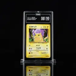 Pokemon TCG 1996 Japanese Base Set ヒカチュウ Pikachu TAG 10 GEM MINT - Image 1