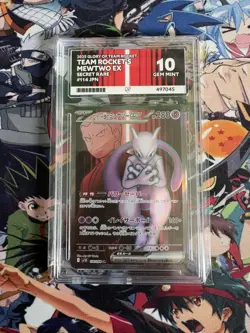 Pokemon Glory of Team Rockets Mewtwo EX SR 114/098 ACE 10 Japanese - Image 1