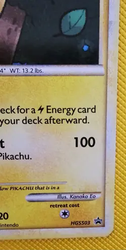 Pikachu HGSS03 *W/ HOLO SWIRL* Pokemon TCG: 2010 HGSS Black Star Promo LP - Image 5