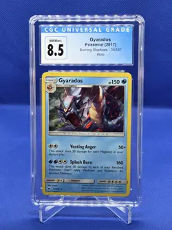 Pokemon Burning Shadows Gyarados Holo 33/147 CGC NM/Mint+ 8.5 - Image 1