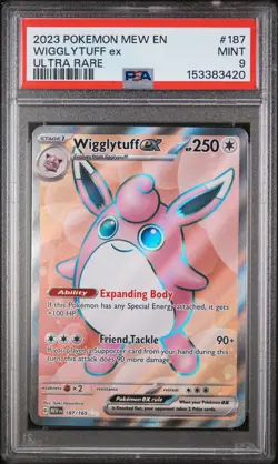 2023 Pokemon Mew En-151 Wigglytuff Ex #187 Ultra Rare PSA 9 - Image 1