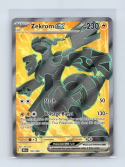 Zekrom ex 158/086 Holo Ultra Rare Black Bolt Pokemon Near Mint - Image 1