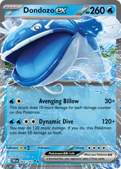 DONDOZO EX 066/182 DOUBLE RARE DESTINED RIVALS POKEMON NEAR MINT - Image 1