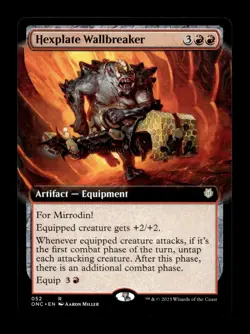Hexplate Wallbreaker (Extended Art) 52 R Commander: Phyrexia: All Will Be One - Image 1