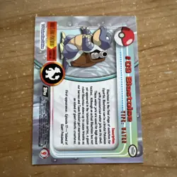 Pokemon Blastoise #09 Regular Non Foil Topps Black Logo TV Animation Edition - Image 2