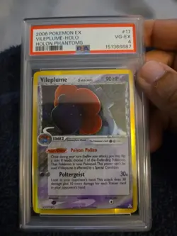 2006 POKEMON EX HOLON PHANTOMS #17 VILEPLUME-HOLO PSA 4 LOW POP - Image 1