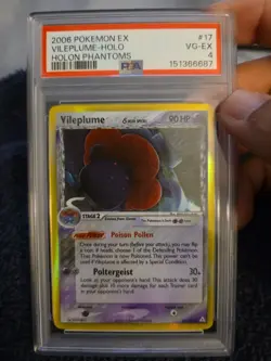 2006 POKEMON EX HOLON PHANTOMS #17 VILEPLUME-HOLO PSA 4 LOW POP - Image 2