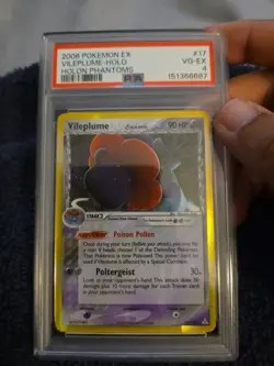 2006 POKEMON EX HOLON PHANTOMS #17 VILEPLUME-HOLO PSA 4 LOW POP - Image 3