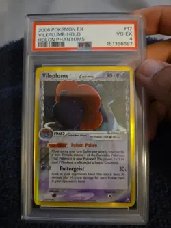 2006 POKEMON EX HOLON PHANTOMS #17 VILEPLUME-HOLO PSA 4 LOW POP - Image 4