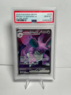 POKEMON DESTINED RIVALS ROCKET'S NIDOKING EX ULTRA RARE - PSA 10 GEM MINT - Image 1