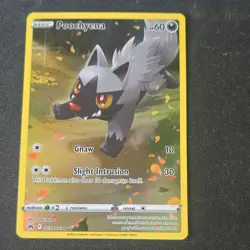 Pokemon Poochyena Ultra Rare GG33/GG70 Crown Zenith Galarian Gallery Holo 60 HP - Image 1