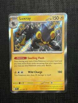 Pokemon TCG Luxray Paldean Fates Shiny Holo Rare 137/091 - Image 1