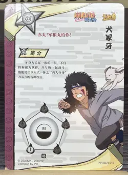 Kayou Naruto Doujin Trading Card Negative RAINBOW Foil SLR Kiba NR-SLR-019 - Image 2