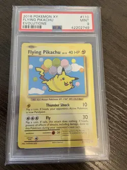 Flying Pikachu #110 PSA 9 MINT, Pokemon XY Evolutions Secret Rare Card 110/108 - Image 1