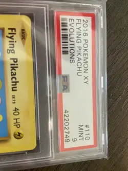 Flying Pikachu #110 PSA 9 MINT, Pokemon XY Evolutions Secret Rare Card 110/108 - Image 4