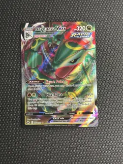 Pokemon Crown Zenith Rayquaza VMAX Rapid Strike #102/159 Holo Foil Card NM - Image 1