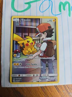 Pokemon Pikachu TCG Sun & Moon Cosmic Eclipse Card 241/236 Full Art Secret Rare - Image 1