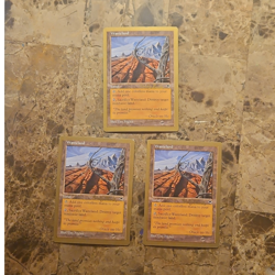 Wasteland MTG Card Lot of 3 World Championships 1998 English Regular Land - Image 1