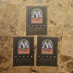 Wasteland MTG Card Lot of 3 World Championships 1998 English Regular Land - Image 2