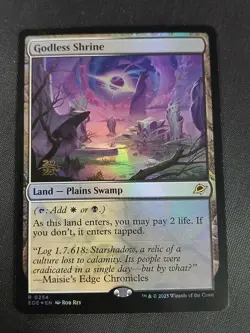 MTG Godless Shrine (254/160) Edge of Eternities Promos NM FOIL- Prerelease - Image 1