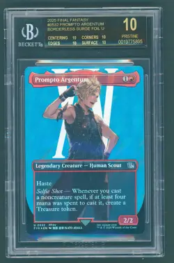 2025 MTG FINAL FANTASY PROMPTO ARGENTUM #0532 CHARACTER BORDERLESS SURGE FOIL - Image 1
