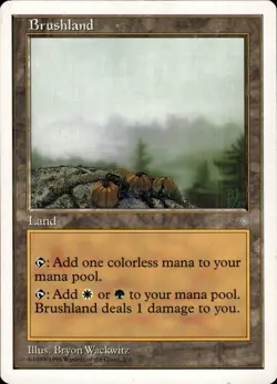 MTG Brushland LP Magic The Gathering btc5 - Image 1