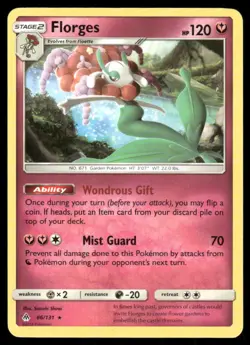 Florges 86/131 Rare Forbidden Light Pokemon Near Mint - Image 1