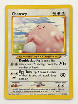 Chansey 31/105 Uncommon Neo Destiny Pokemon Unlimited Lightly Played - Image 2