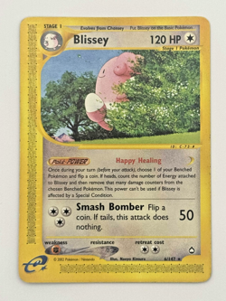 Pokemon TCG Blissey Aquapolis 6/147 Regular Card Vintage Ereader MP - Image 2