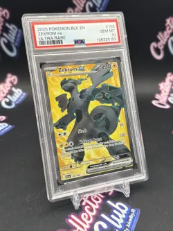 2025 POKEMON BLK EN-BLACK BOLT ULTRA RARE #158 ZEKROM EX PSA 10 - Image 1