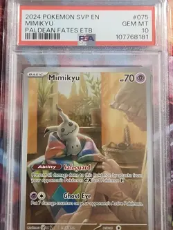 Mimikyu SVP075 Black Star Promo Paldean Fates Full Art Holo Pokemon TCG PSA 10 - Image 2