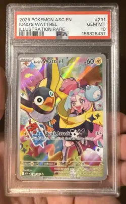 2026 Pokemon Ascended Heroes Pokemon Iono’s Wattrel 231/217 English - PSA 10 - Image 1