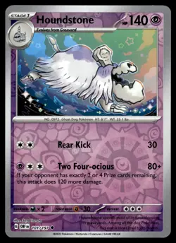 HOUNDSTONE [FOIL] - 101/197 - OBSIDIAN FLAMES OBF POKEMON SV REVERSE - NM - Image 1