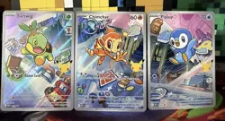 Pokemon TCG First Partner Illustration Collection Series 1 Gen 4 Sinnoh Starters - Image 1