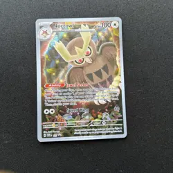 Pokemon Noctowl SVP 141 Stellar Crown Full Art Holo Black Star Promo NM - Image 1