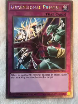 Yugioh Dimensional Prison NKRT-EN034 Platinum Rare Limited Edition LP - Image 1