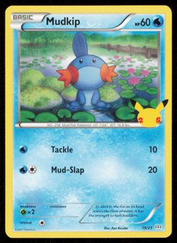 Mudkip 19/25 Non Holo - 2021 Pokemon 25th Anniversary McDonalds Promo LP - Image 1