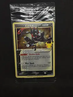 Pokemon Greninja SWSH144 Celebrations Gold Star Promo 25th Anniversary SEALED - Image 1