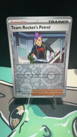 Team Rocket's Petrel 176/182 Uncommon Destined Rivals Pokemon Reverse Holo LP - Image 1