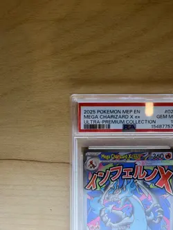 2025 Pokemon MEP EN Mega Charizard X ex PSA 10 (Black Star Promo) Ultra Premium - Image 2