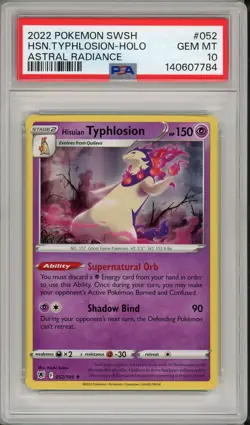2022 Pokemon SWSH Astral Radiance Hisuian Typhlosion Holo #052 PSA 10 Pop 11 - Image 1