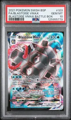 PSA 10 BLASTOISE VMAX SWSH103 BATTLE BOX BLACK STAR PROMO SWORD & SHIELD POKEMON - Image 1
