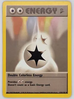 Double Colorless Energy 124/130 Pokemon - Base Set 2 MP - Image 1