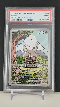 Pokemon TCG Twilight Masquerade Pinsir 168/167 Illustration Rare Holo PSA 9 - Image 1